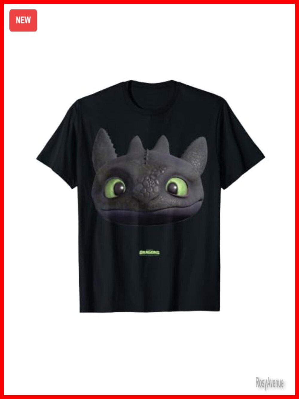 Toothless Night Fury Big Face Costume 3D T-Shirt